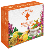 Русский Иван-чай с облепихой, имбирем и лимоном, 100 пакетиков